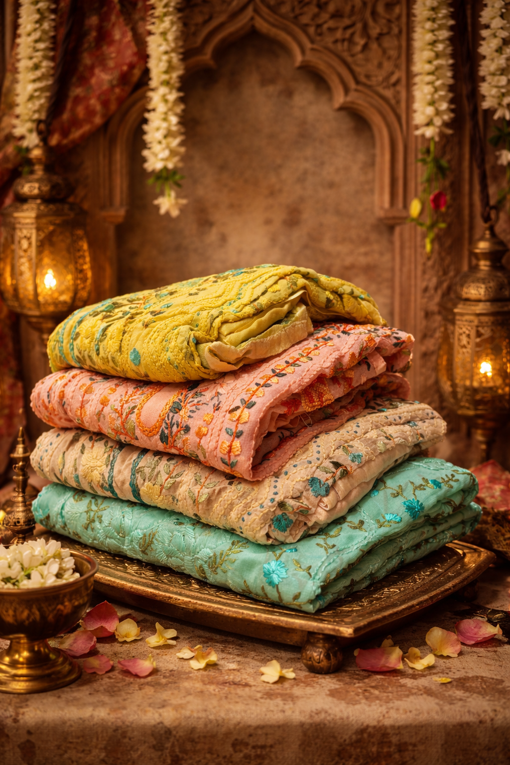 Green French knot suit