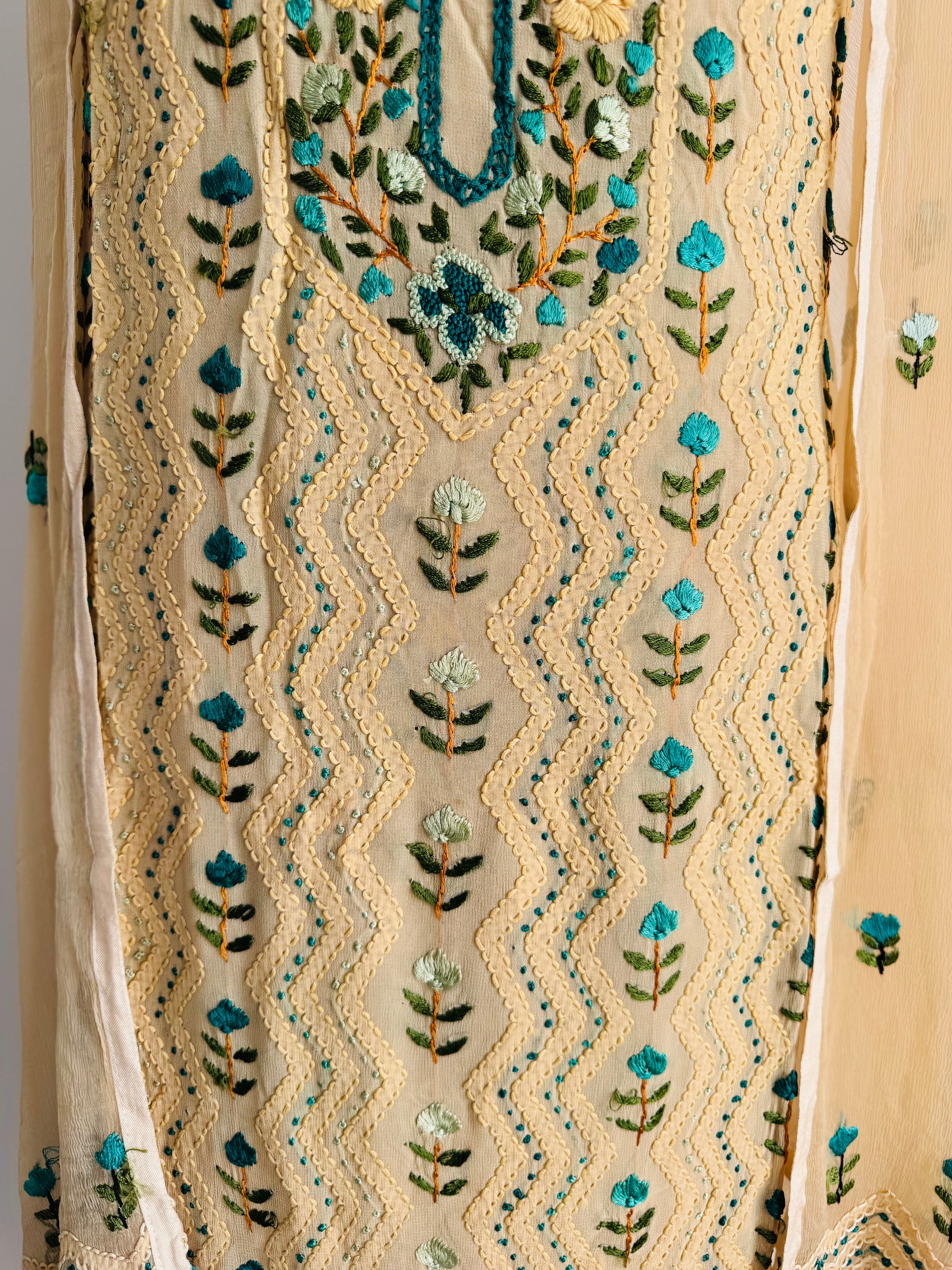 Beige French knot suit