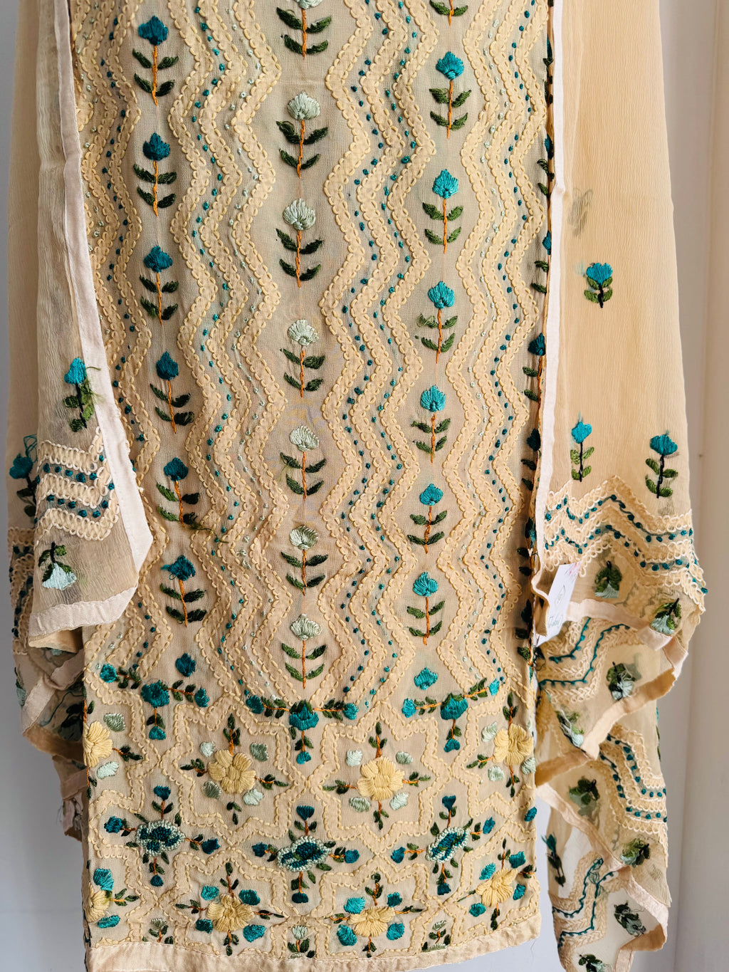 Beige French knot suit