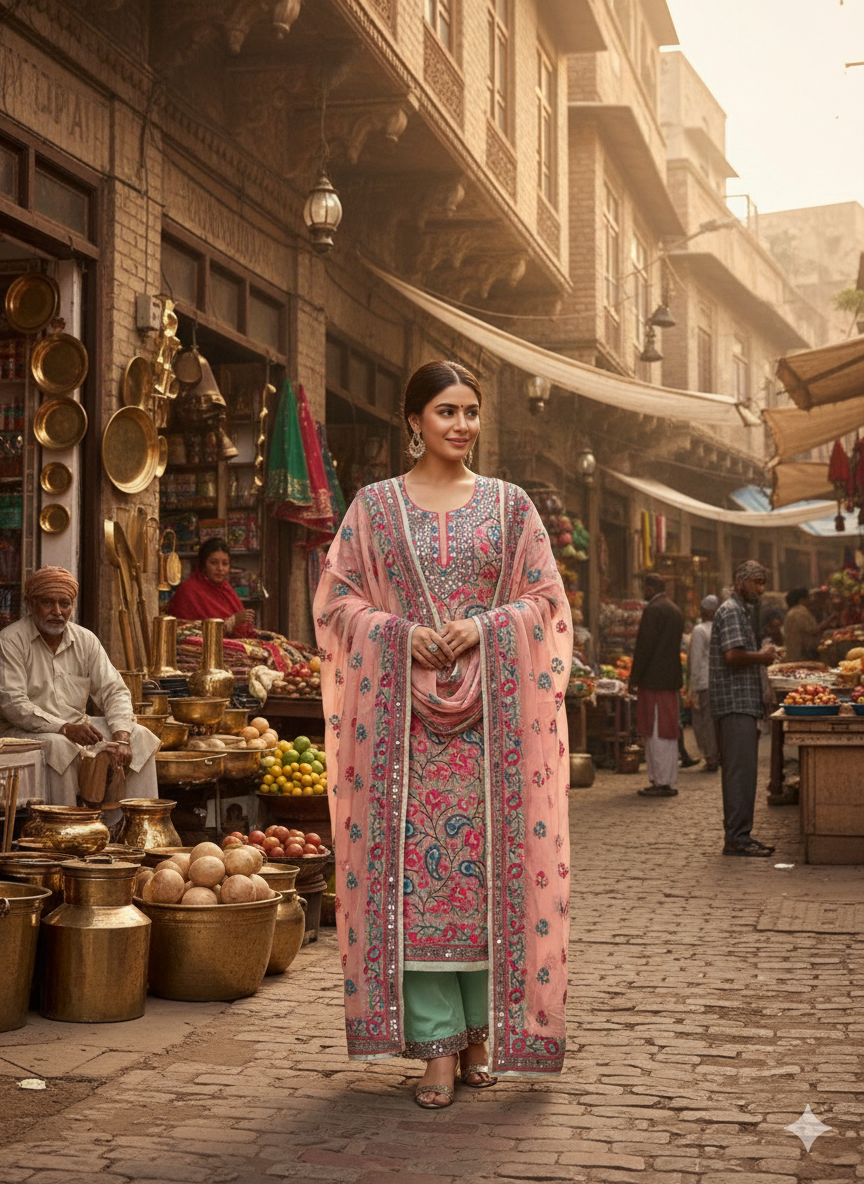 Georgette unstitched suit