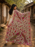 White kalamkari dupatta