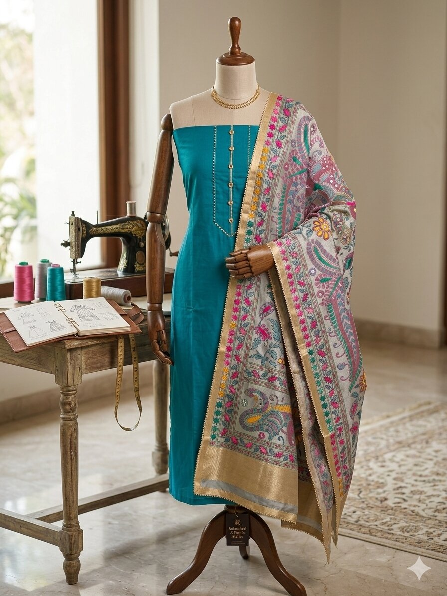Turquoise Kalamkari