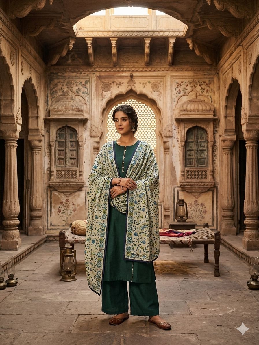Teal Green Unstitched Suit
