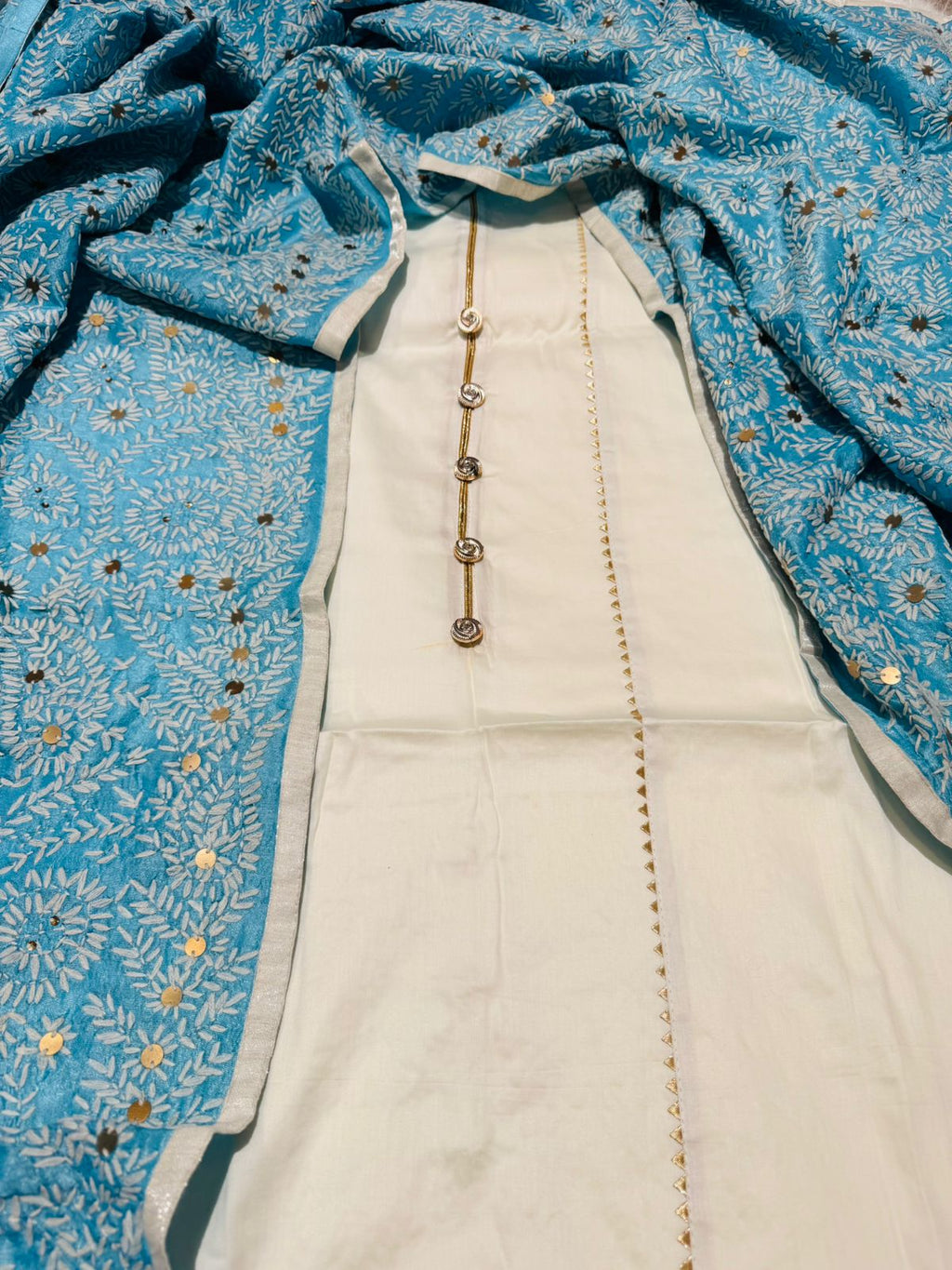 Blue Kashmiri Suit