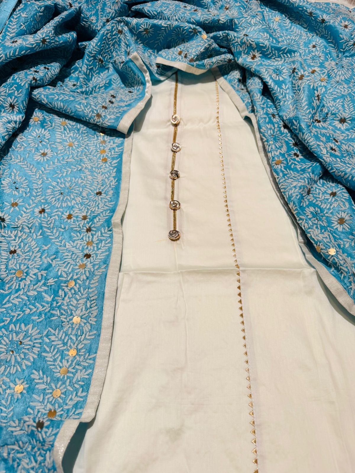 Blue Kashmiri Suit