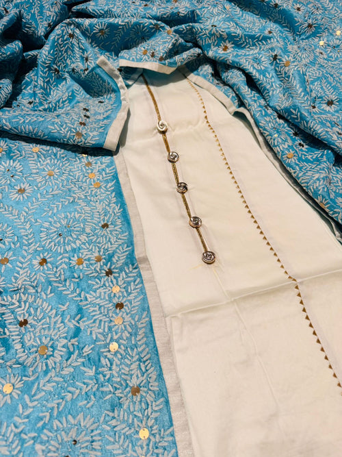 Blue Kashmiri Suit