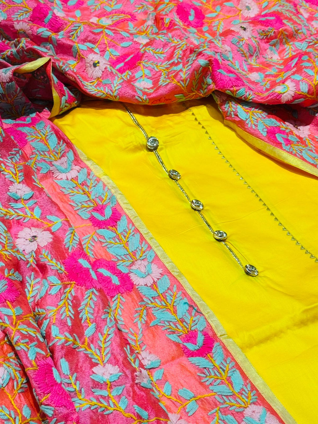 Yellow Kashmiri Suit