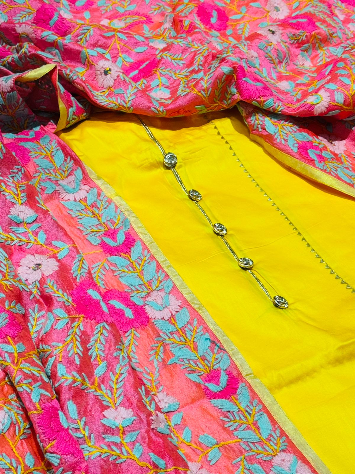 Yellow Kashmiri Suit